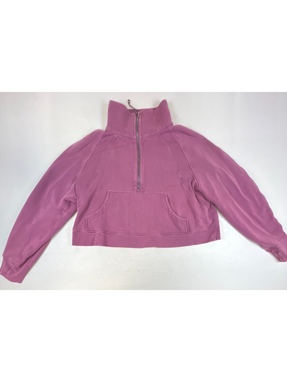 Lululemon Women Sz XL/XXL Pink Scuba Oversized 1/2 Zip Hoodie Sweatshirt